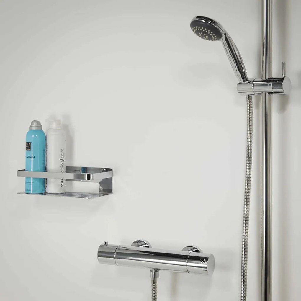 Prateleira para casa de banho Caddy cromado 1400030346
