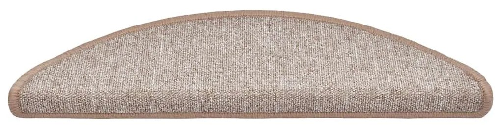 Tapetes de escada 30 pcs 56x17x3 cm castanho-claro