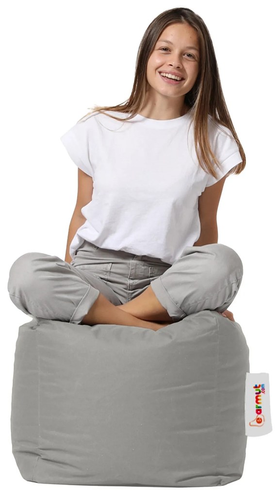 Pufe de Jardim Square Pouf – Fumado – 45x45x45 cm | Tribo Home