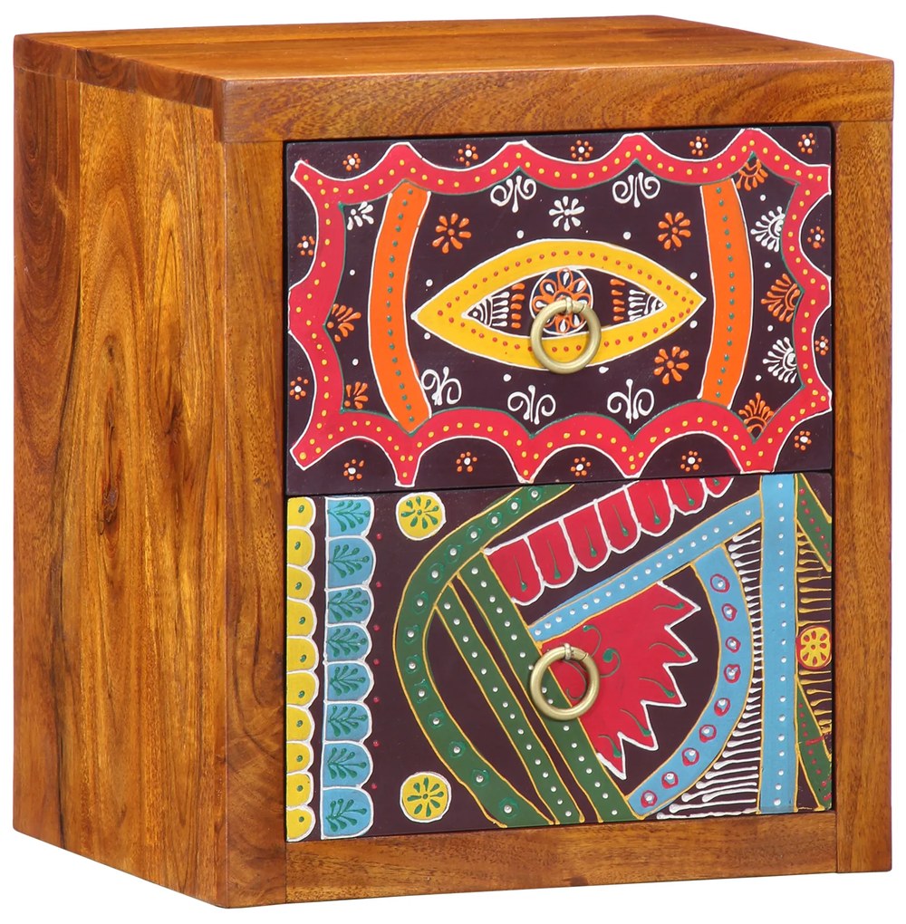 vidaXL Mesa de Cabeceira 35x30x40 cm Madeira Maciça Acácia