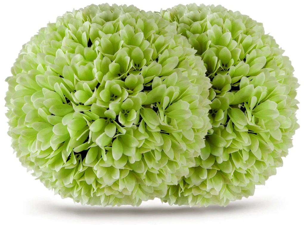 Conjunto de 2 bolas de plantas artificiais 28 CM Bolas decorativas Decoração interior e exterior com proteção solar Verde