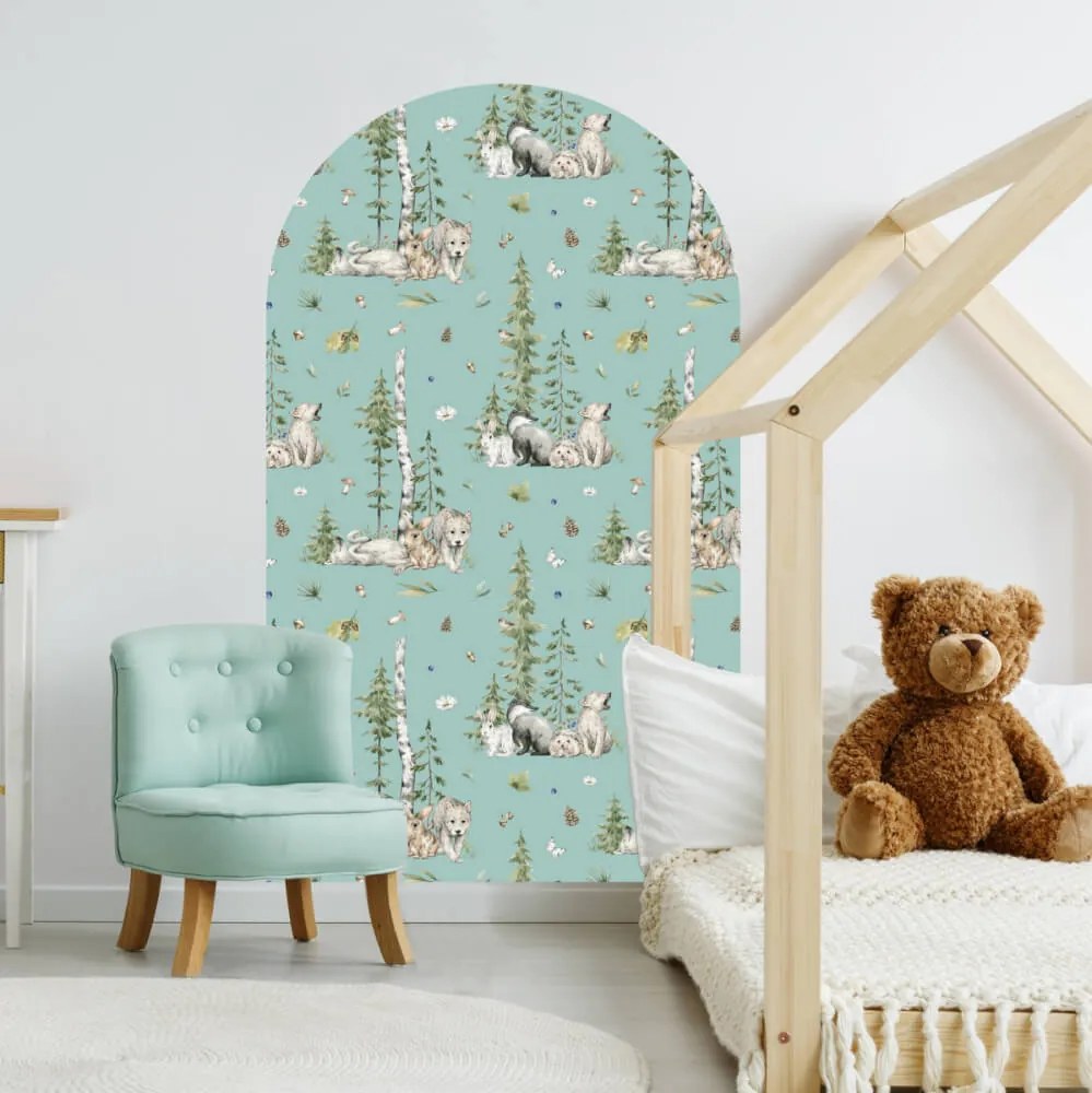 Autocolante de parede em arco – Floresta misteriosa