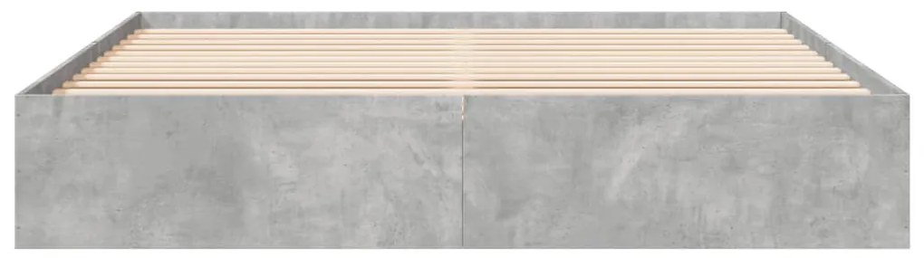 Estrutura de cama 200x200 cm derivados de madeira cinza cimento
