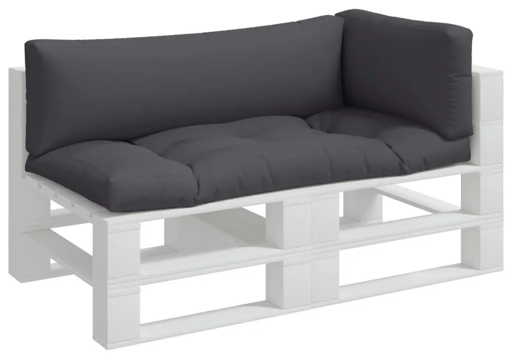 Almofadões de paletes 3 pcs tecido antracite