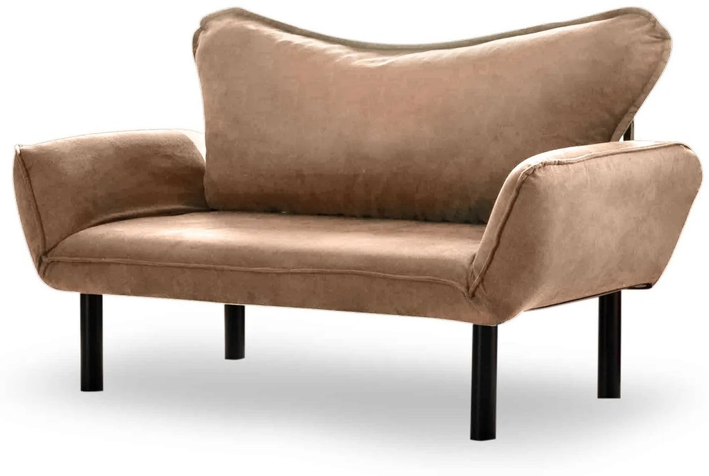 Sofá-Cama Chatto - Castanho Claro - 150 cm Largura x 75 cm Altura x 70
