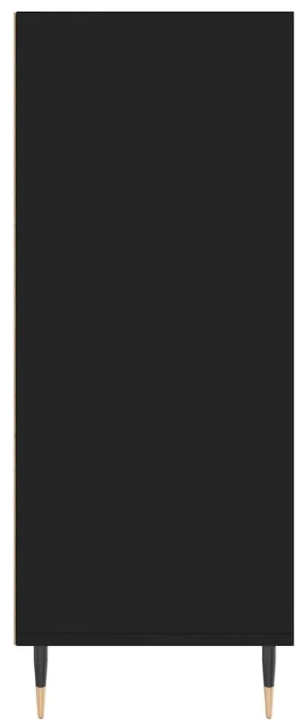 Armário alto 57x35x90 cm derivados de madeira preto
