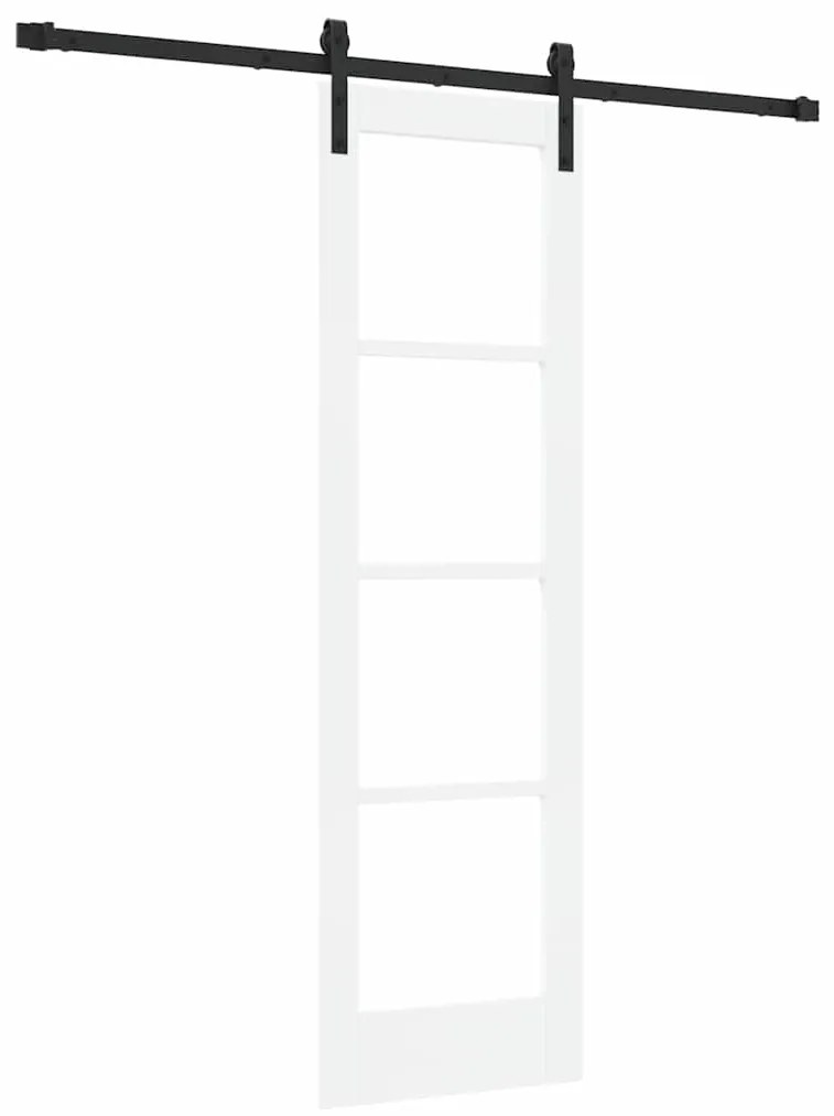 porta deslizante vidaXL com ferragens 'ORKDAL'madeira sólida branca &amp;