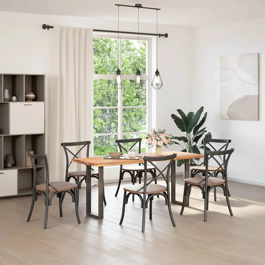 Pés de mesa de console em forma de U, 2 peças, aço natural, 38 x (72-7