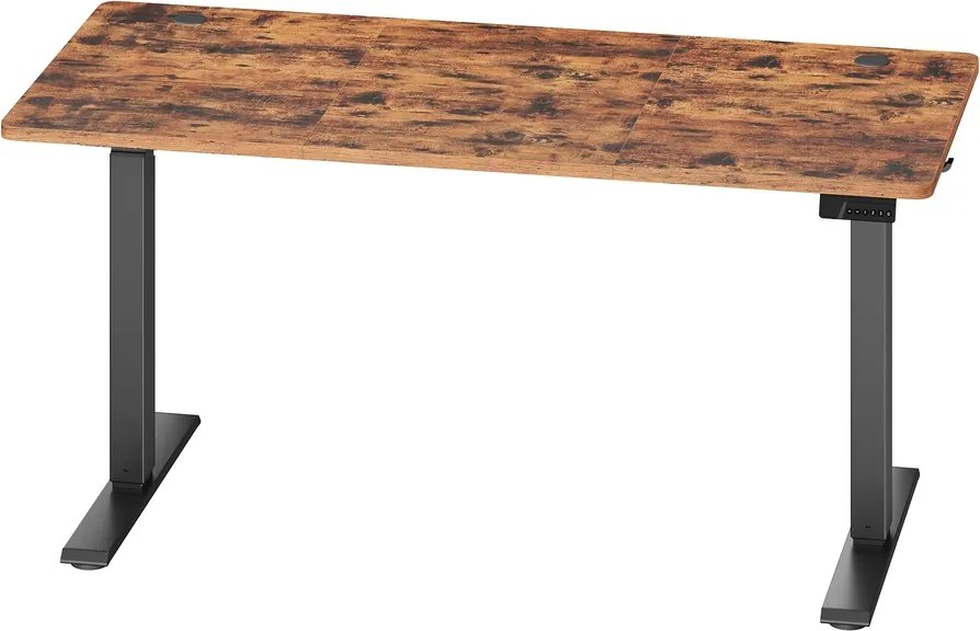 Secretária elétrica, função de memória com 4 alturas 140 x 60 x (72-120) cm castanho