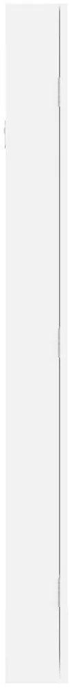 Móvel para joias de parede espelhado 37,5x10x106 cm branco