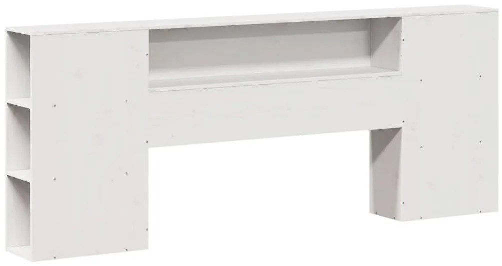 Cama sem colchão 180x200 cm madeira de pinho maciça branco