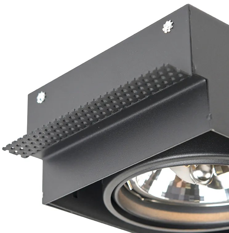 Foco embutido preto AR111 inclinável e rotativo - Oneon Moderno