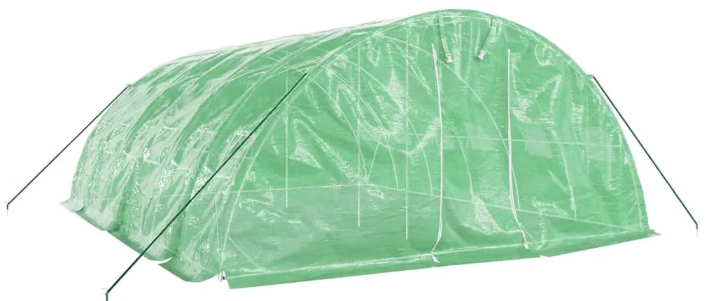Estufa com estrutura de aço 30 m² 6x5x2,3 m verde