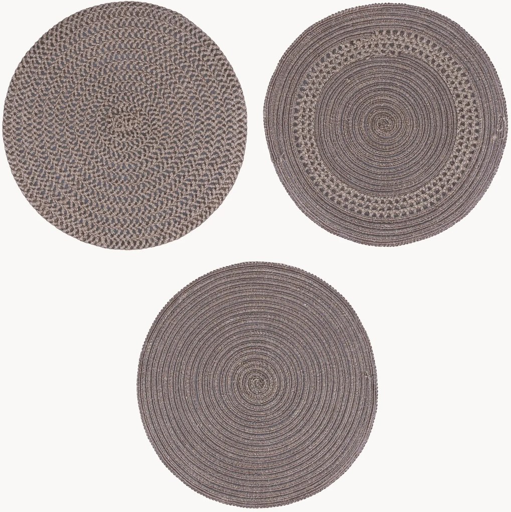 Individuais de mesa em linho Chocolate, conjunto de 6