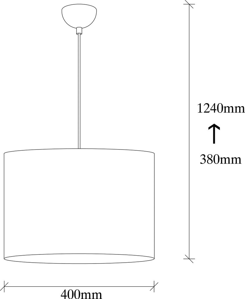 Candeeiro Abajur – Multicolor – Diâmetro 40 cm, Altura 124 cm