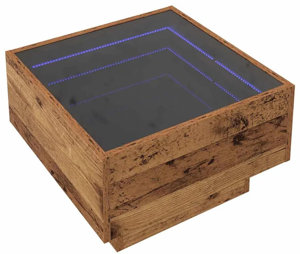 Mesa de centro Madeira antiga 50 x 50 x 30 cm