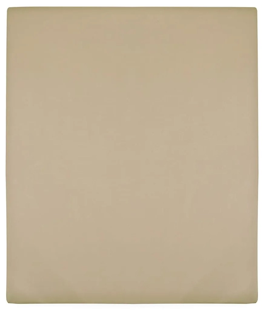 vidaXL Lençol ajustável 90x200 cm algodão jersey cinza-acastanhado