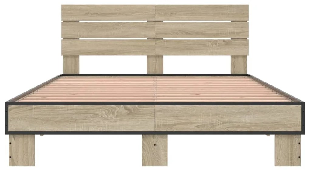 Estrutura de cama 135x190 cm derivados madeira/metal