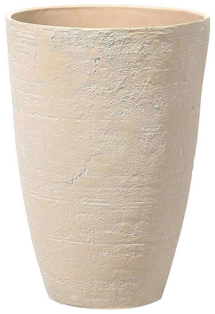 Conjunto de 2 vasos para plantas creme 43 x 43 x 60 cm CAMIA Beliani