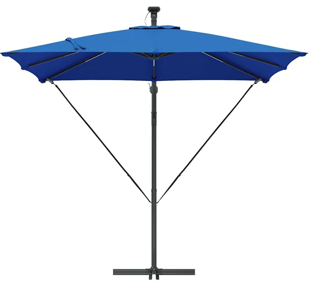 Guarda-sol de Bananeira Cantilever Azul 249 x 249 x 250 cm
