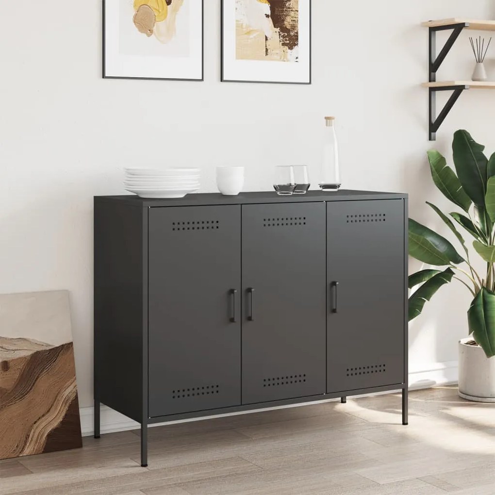 Aparador 100,5x39x79 cm aço preto