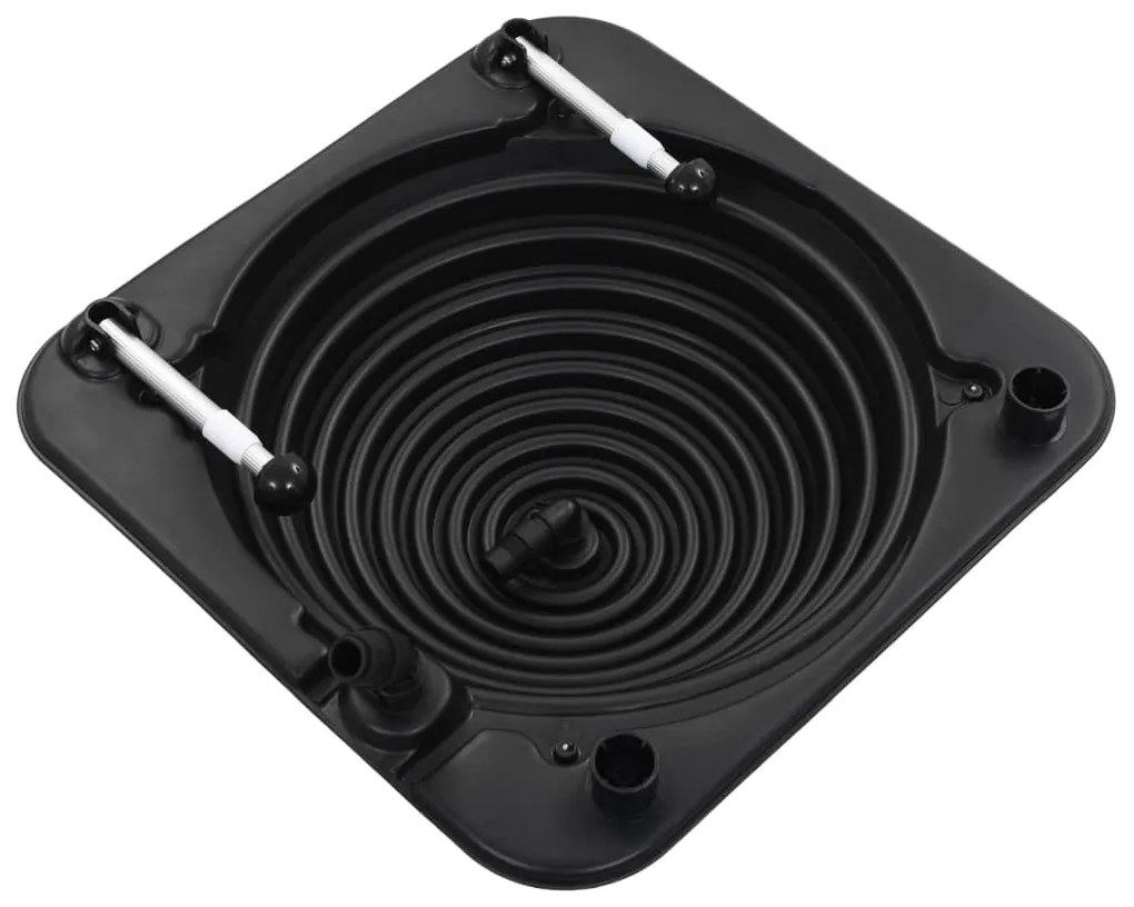 Aquecedor de piscina solar 75x75x36 cm alumínio PEAD