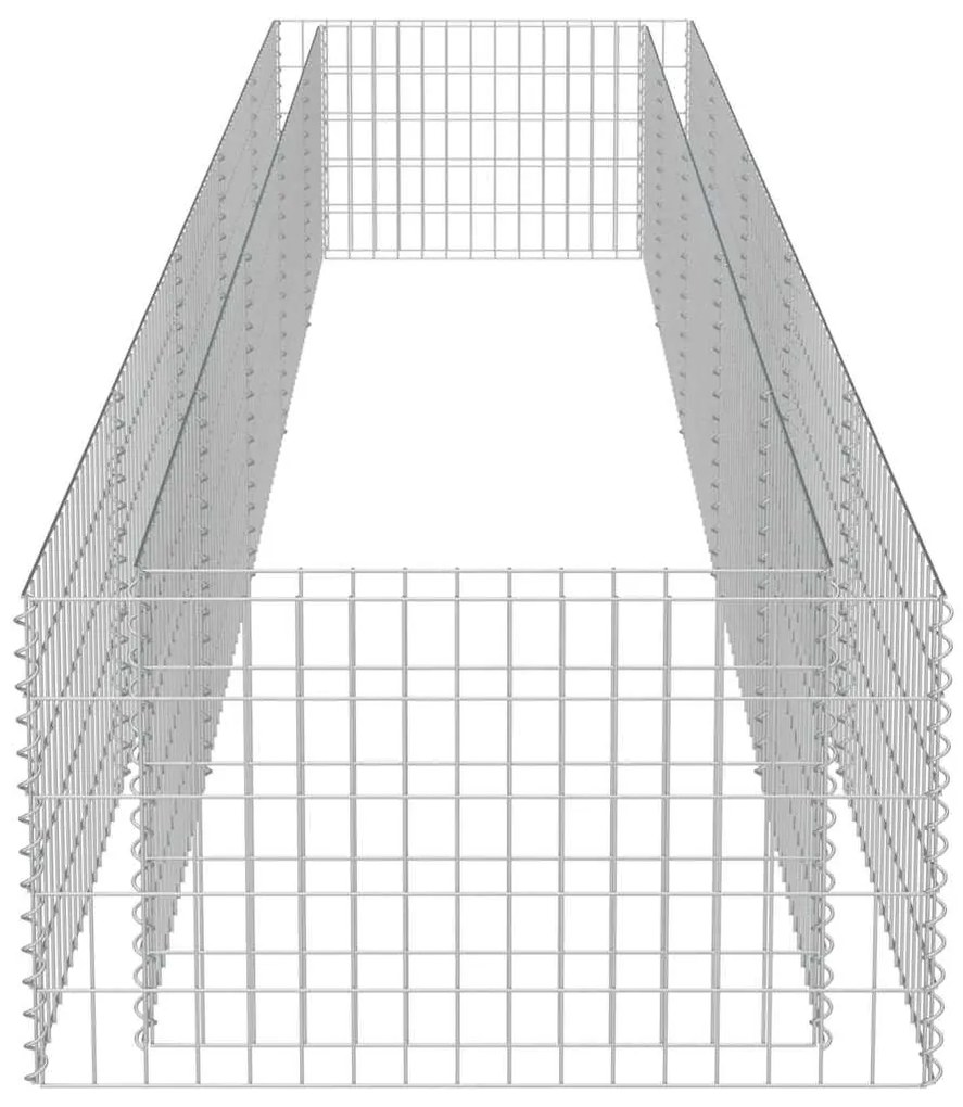 Canteiro elevado/cesto gabião 450x90x50 cm aço galvanizado