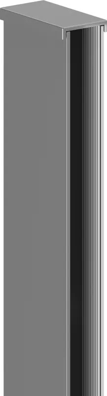 Mexen calha de parede para divisória de duche 8 mm, metal escovado - 800-00-95
