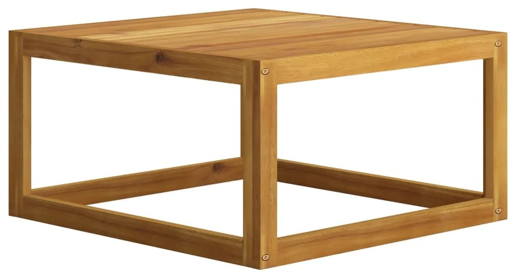 2 pcs conjunto de sofás de jardim com almofadão acácia maciça