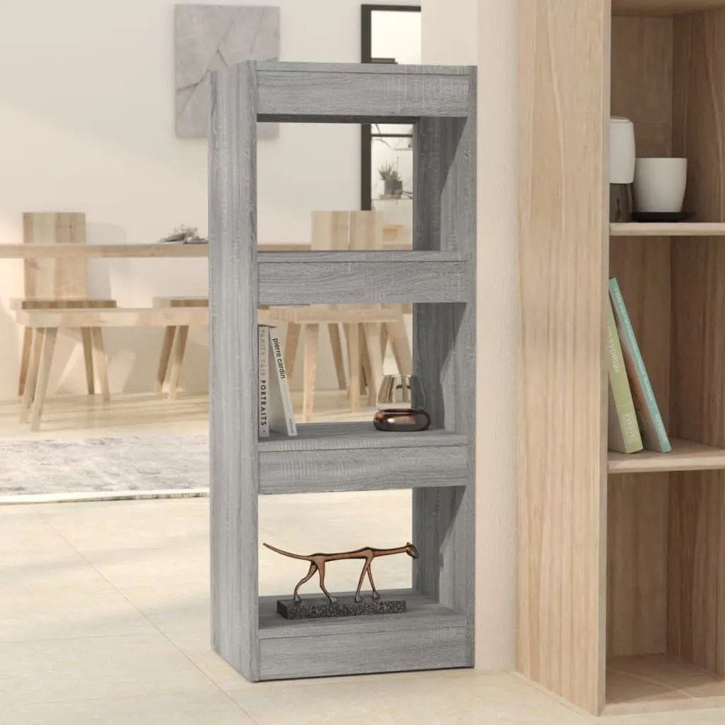 Estante/divisória 40x30x103 cm contraplacado cor sonoma cinza