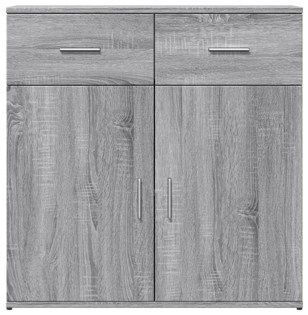 Aparadores 2 pcs 79x38x80 cm derivados madeira cinzento sonoma