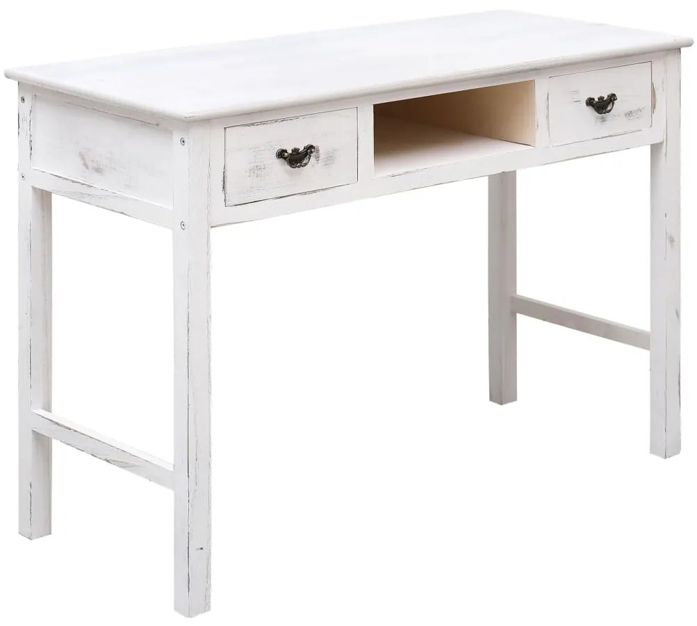 Mesa consola 110x45x76 cm madeira branco antigo