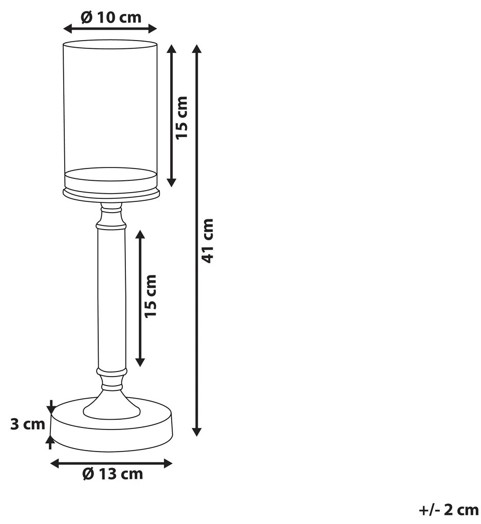 Candelabro dourado 41 cm ABBEVILLE Beliani