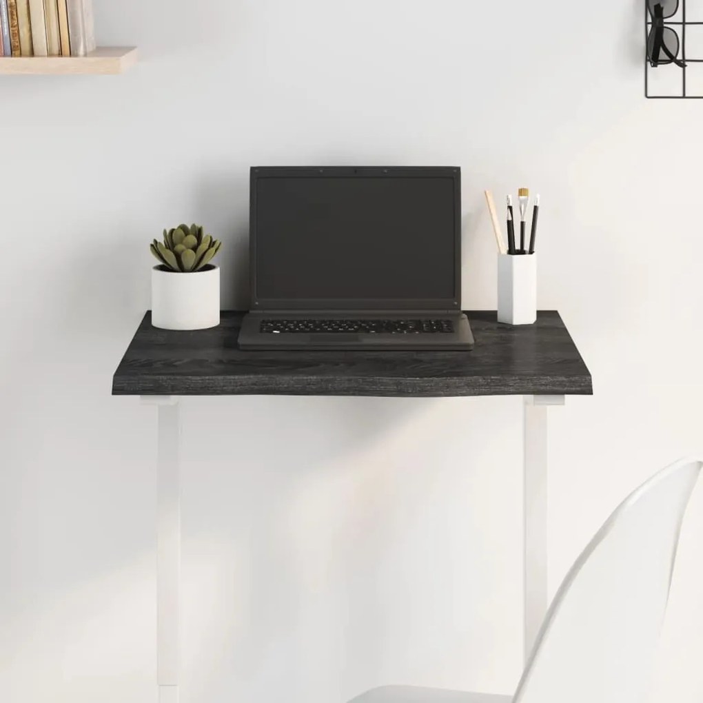 3156410 vidaXL Tampo de mesa 60x50x2 cm carvalho tratado cinza-escuro