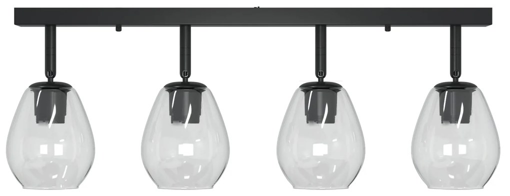 Luminárias de Teto com Lâmpada de Vidro Ajustável Anthracite E27