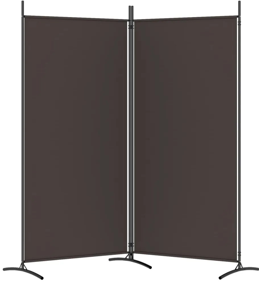 Divisória de quarto com 2 painel 175x180 cm castanho tecido