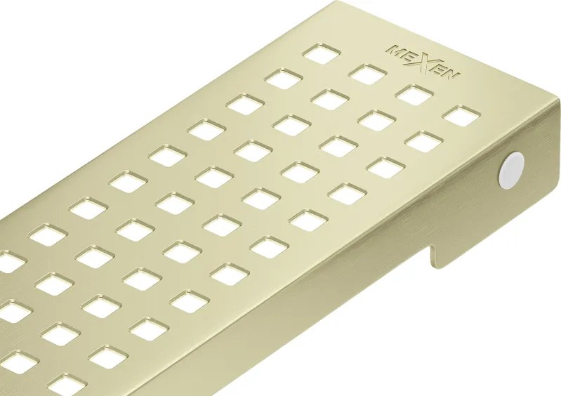 Mexen Flat M08 máscara para ralo linear 100 cm, dourada escovada - 1A25100