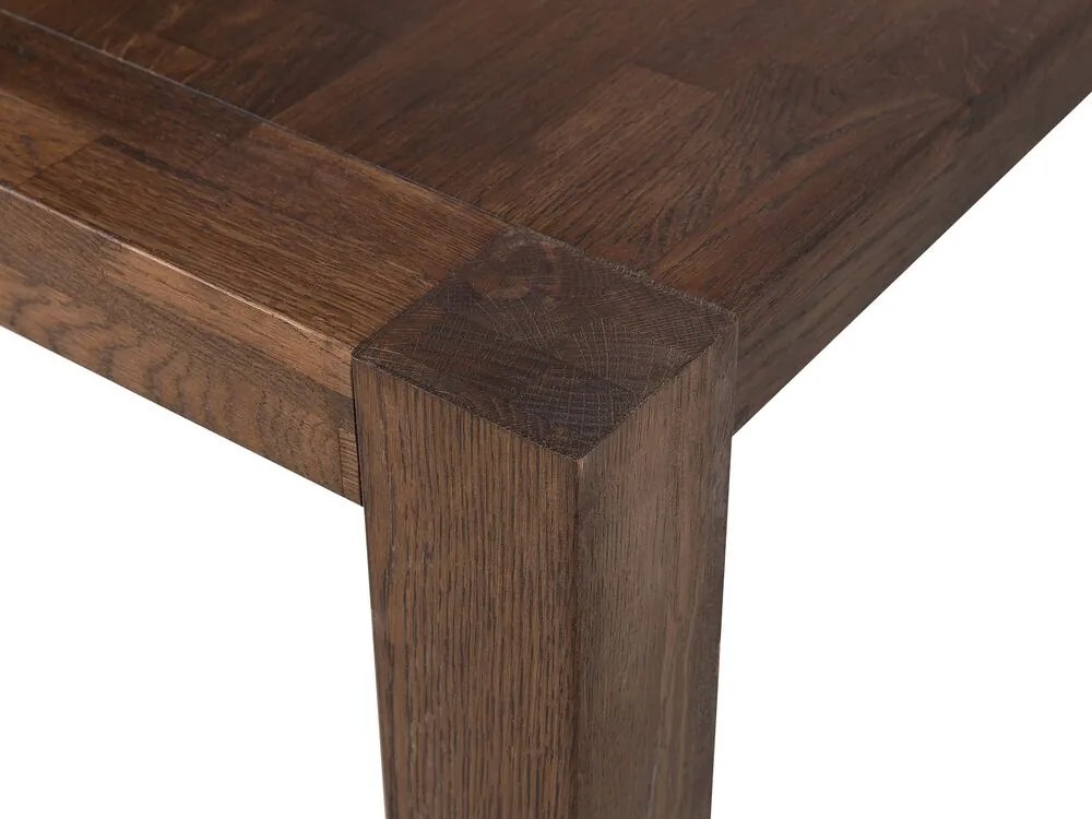 Mesa de jantar em madeira castanha escura 180 x 85 cm NATURA Beliani