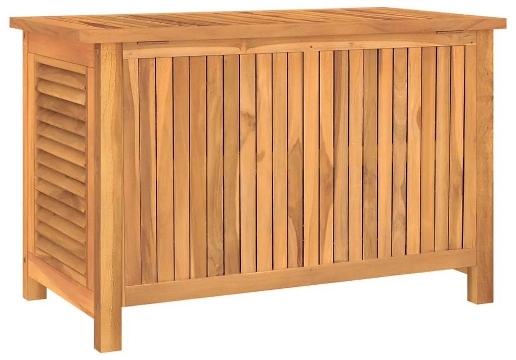 Caixa de arrumação para jardim com saco 90x50x58 cm teca maciça