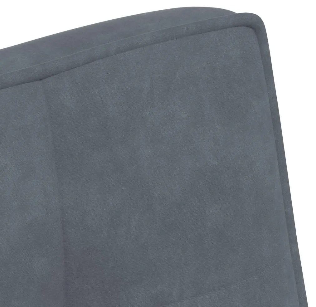 Banco 110x74x84 cm veludo cinzento-escuro