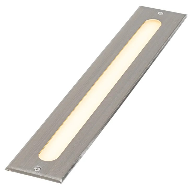 Foco de chão moderno em aço 50 cm com LED IP65 - Eline