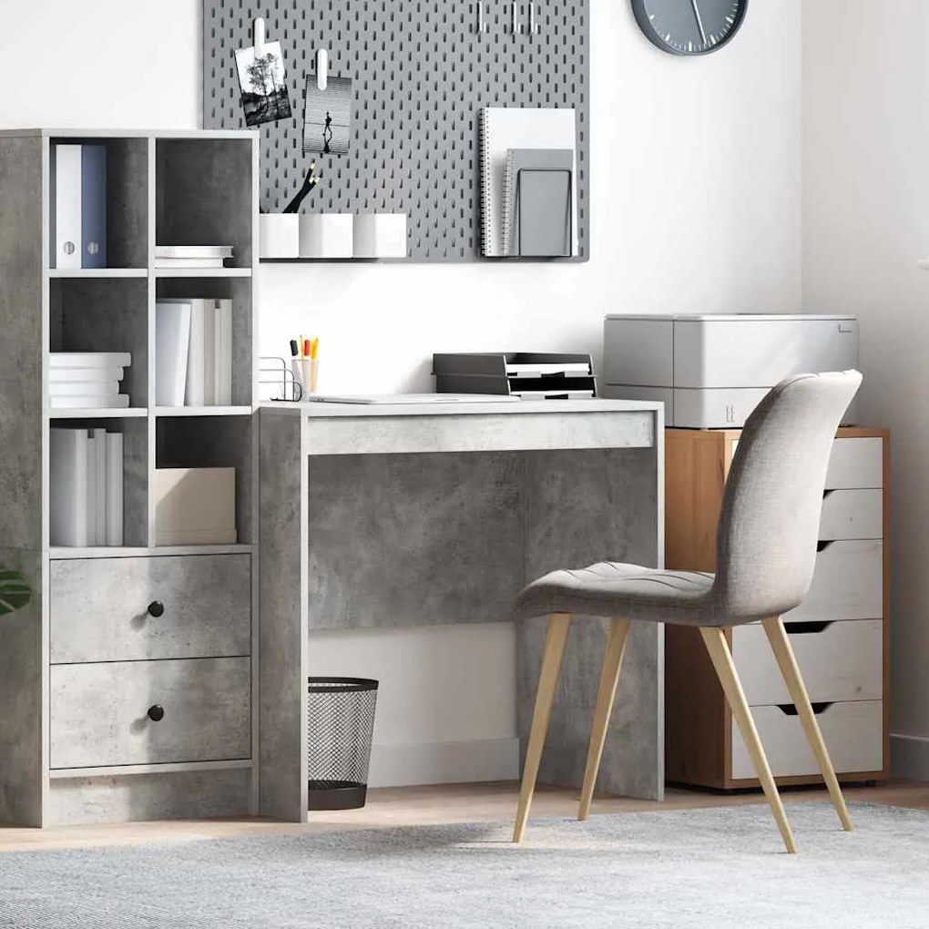 Mesa Betão Cinza 80x50x76 cm Madeira engenheirada