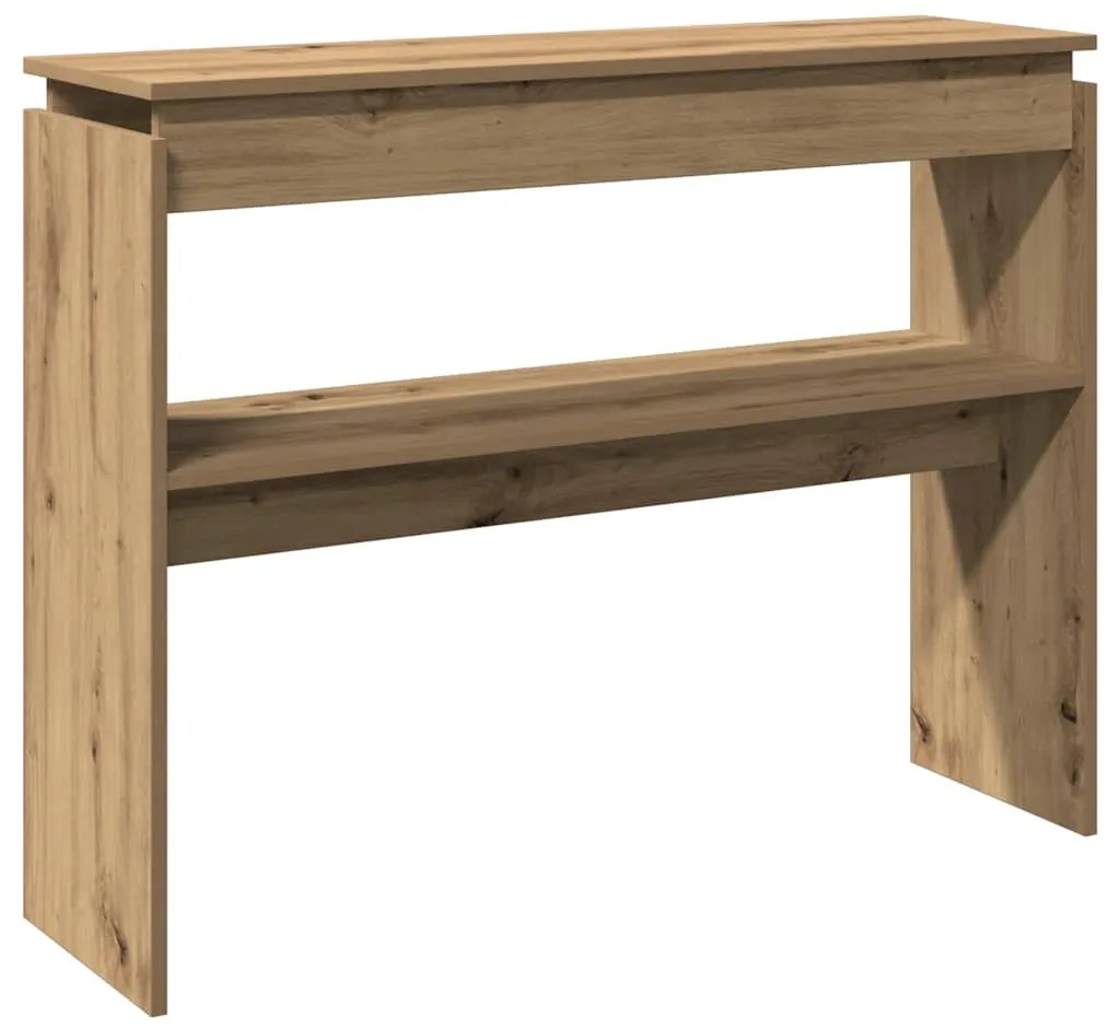 Mesa consola 102x30x80 cm derivados madeira carvalho artisiano