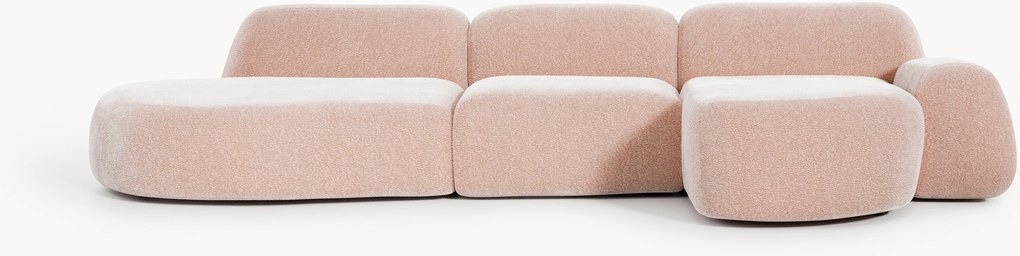 Sofá de canto modular com chaise longue Wolke (4 lugares)