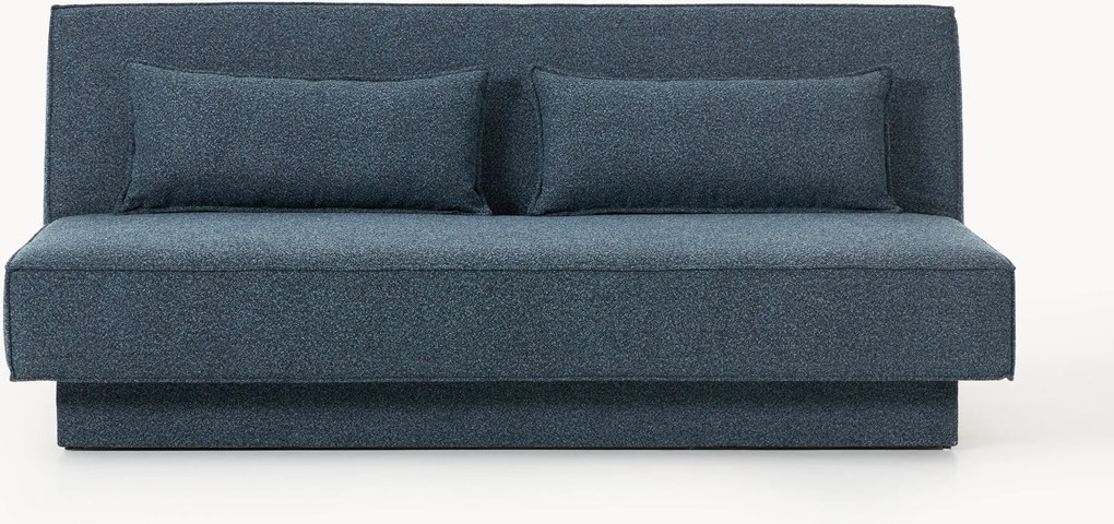 Sofá-cama em bouclé com arrumação David (2 lugares)