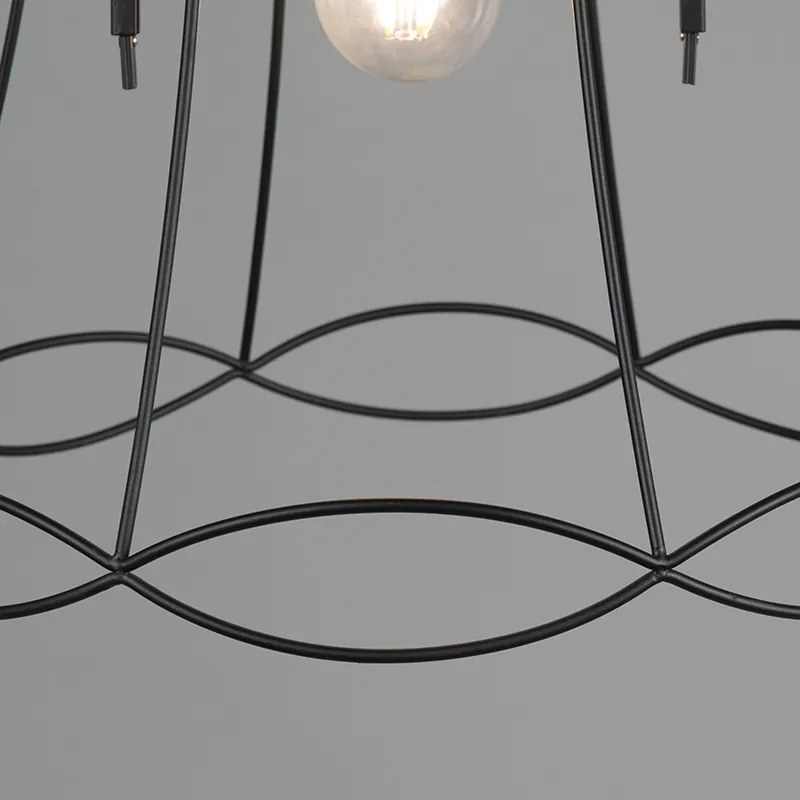 Candeeiro de suspensão retro preto 40 cm - Granny Frame Retro