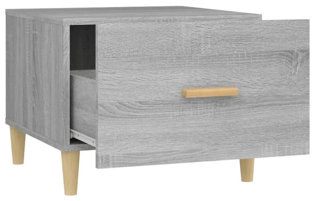 Mesa de centro 50x50x40 cm derivados de madeira cinzento sonoma