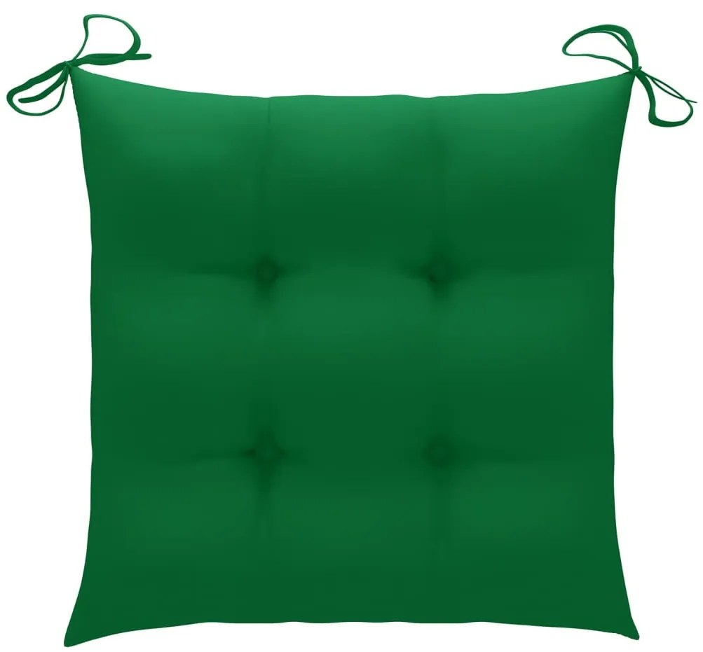 Cadeiras de jardim 8 pcs c/ almofadões madeira de teca maciça