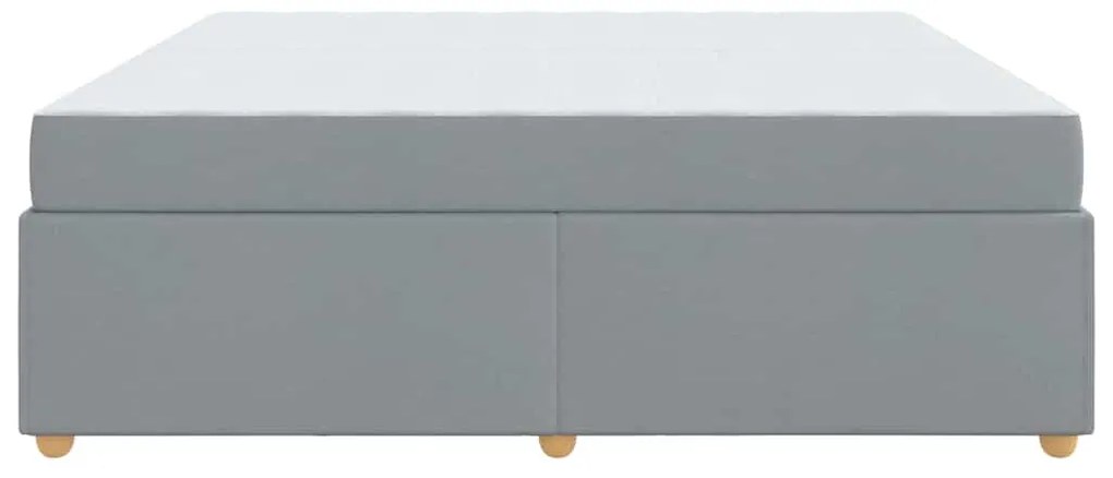 Estrutura de cama com colchão Cinzento-claro 200 x 200 cm