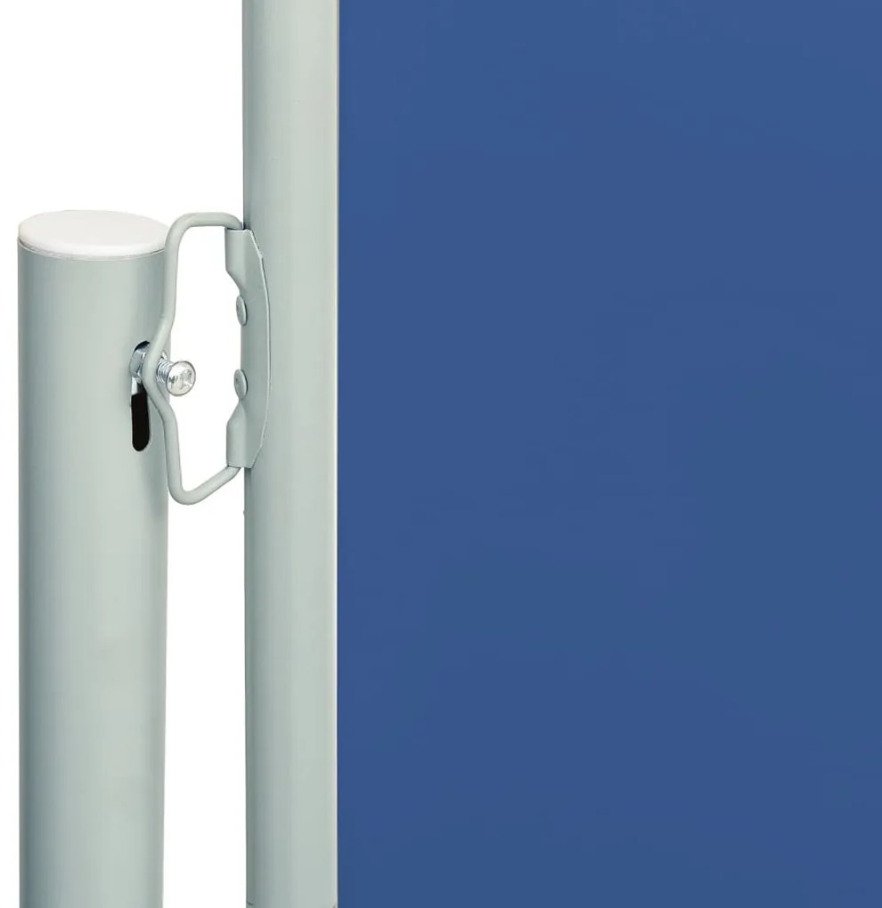 Toldo lateral retrátil de pátio 180x600 cm azul